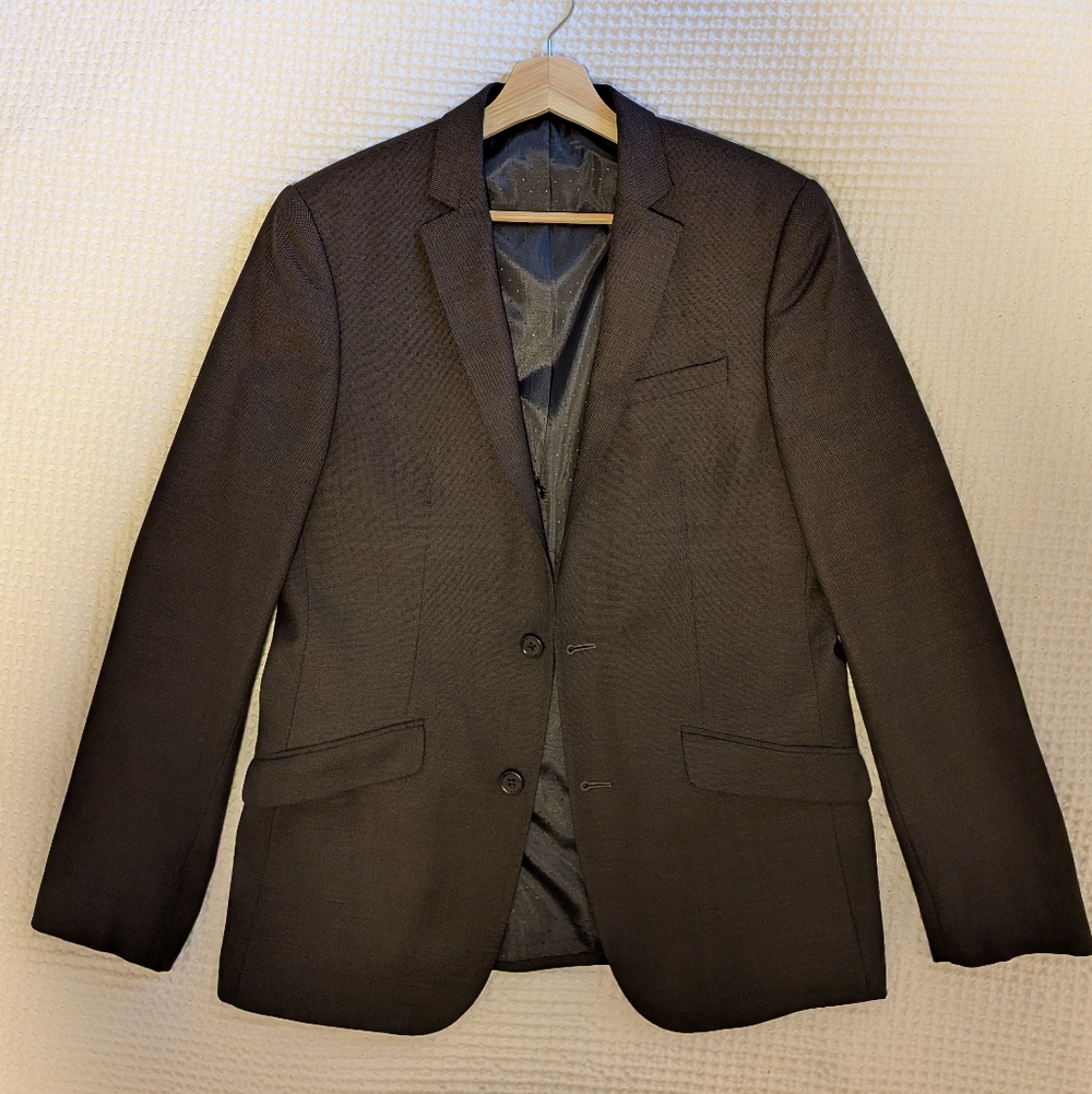Dark Brown 100% Wool Blazer Size 40